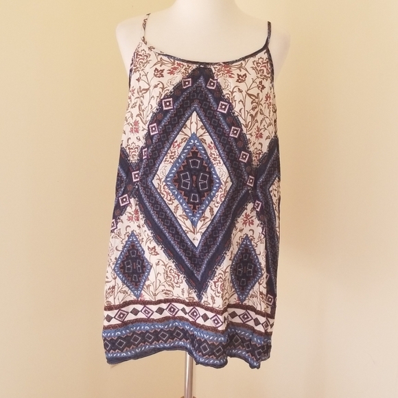 SUZANNE BETRO Size 2X white combo sleeveless top - Picture 1 of 8